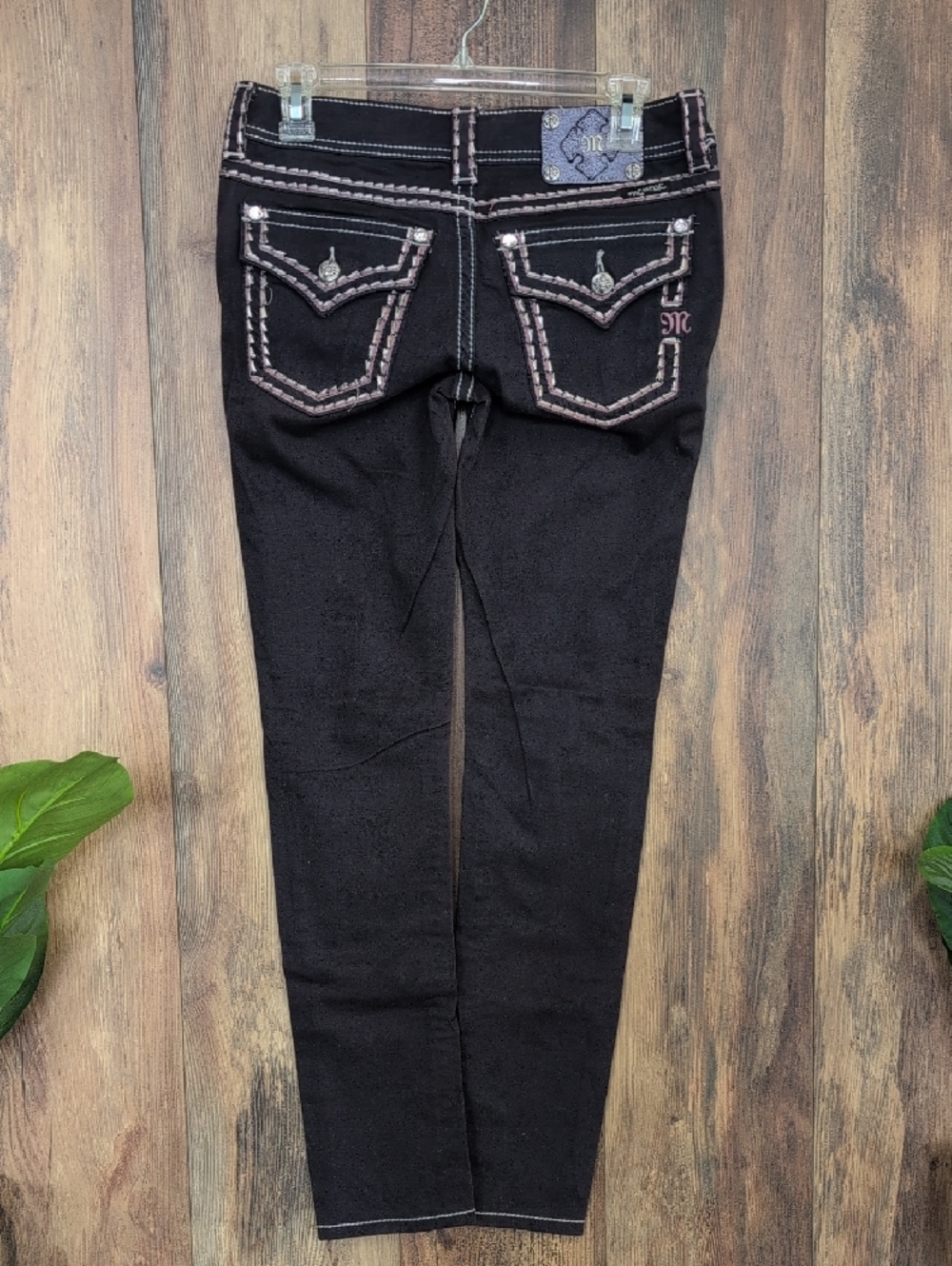 Miss Me Cargo Cuff Skinny CP4019CK3 Rose Mid Rise Jeans 28 AB162